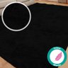 Tapete Shaggy para Sala Felpudo 200x240cm Preto Casu - 3