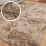 Tapete Shaggy para Sala Felpudo 300x200cm Bege Casu - 2