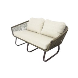 Conjunto de Poltronas, Namoradeira e Mesa Milão em Alumínio com Almofadas Impermeáveis para - Verde - 7