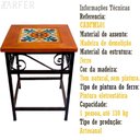 Ver imagem 6 de Kit 2 Bancos de Ferro e Madeira Rústico com Ladrilho B1