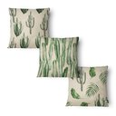 Ver imagem 1 de Kit 3 Capas de Almofada 43x43cm - Floral - Tecido Veludo 100% Poliéster