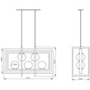 Ver imagem 3 de Pendente Retangular Esfera/ Bola/Globo de Vidro - Preto