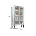Ver imagem 4 de Cristaleira Tiffany 2 Portas de Vidro Branco
