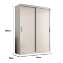 Ver imagem 6 de Guarda-roupa Solteiro Roma 2 Portas de Correr 2 Gavetas Branco