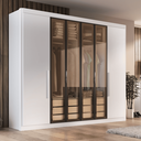 Ver imagem 1 de Guarda Roupa Casal Valencia 6 Portas 6 Gavetas com Vidro Reflecta