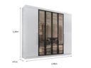 Ver imagem 5 de Guarda Roupa Casal Valencia 6 Portas 6 Gavetas com Vidro Reflecta