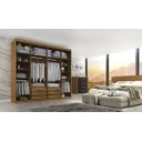 Ver imagem 3 de Guarda Roupa Casal Valencia 6 Portas 6 Gavetas com Vidro Reflecta