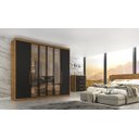 Ver imagem 2 de Guarda Roupa Casal Valencia 6 Portas 6 Gavetas com Vidro Reflecta