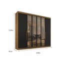 Ver imagem 4 de Guarda Roupa Casal Valencia 6 Portas 6 Gavetas com Vidro Reflecta