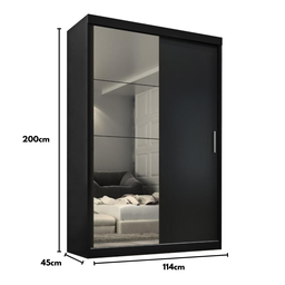 Guarda-roupa Roma 2 Portas Corre 2 Gavetas com Esp Onix - 7