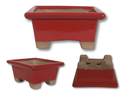 Ver imagem 1 de Vaso Bonsai Ceramico 16x14x08cm Retangular:vermelho