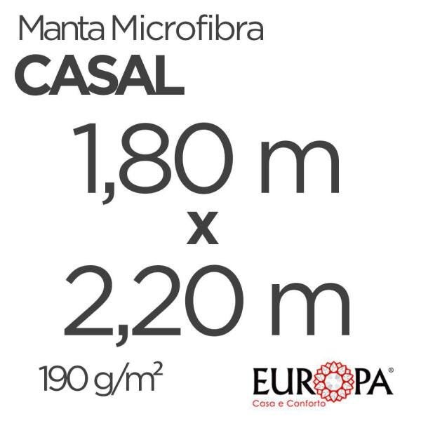 Manta Casal Europa Microfibra 180x220cm 190 G/M² Marrom - 4