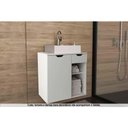 Ver imagem 1 de Gabinete de Banheiro Suspenso BN3605 1 Porta 1 Gaveta cor Branco - Tecno Mobili