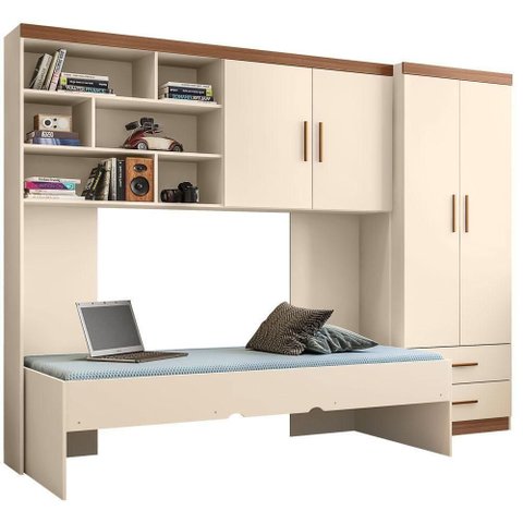 Quarto Infantil Chiara 4 Portas 2 Gavetas MDP Off White Phoenix Baby