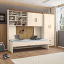Ver imagem 3 de Quarto Infantil Chiara 4 Portas 2 Gavetas MDP Off White Phoenix Baby