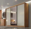 Ver imagem 2 de Guarda-Roupa Sollo 8 Gavetas com 1 Porta Espelhada Fendi Novo Horizonte