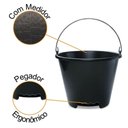 Ver imagem 2 de Balde Pedreiro Alça Ferro Pega Mão 12 Lts (6 Peças) - Brasipla