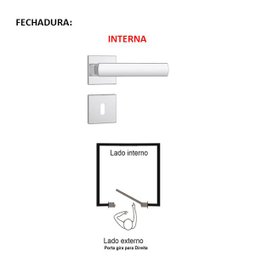 KIT PORTA PRONTA PRIMER - 210X72CM - ABERTURA DIREITA - 4