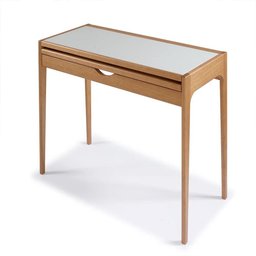 Mesa Aparador Seixas Tampo de Vidro - Fendi Claro - 1