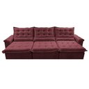 Ver imagem 5 de Sofá Retrátil e Reclinável 4,15m Cama inBox Big Fresh com SoftGel D40 Velupluma Vinho