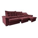 Ver mais imagens de Sofá Retrátil e Reclinável 4,15m Cama inBox Big Fresh com SoftGel D40 Velupluma Vinho