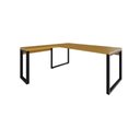 Ver imagem 1 de Mesa em L Presidente 190x160x75cm Yon - Acácia -Est.Preta Acácia -Est.Preta