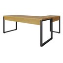 Ver imagem 2 de Mesa em L Presidente 190x160x75cm Yon - Acácia -Est.Preta Acácia -Est.Preta