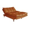 Sofá Cama Vancouver Suede 3 Lugares Terracota 174 Império Estofados - 4