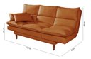 Ver imagem 7 de Sofá Cama Vancouver Suede 3 Lugares Terracota 174 Império Estofados
