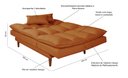 Ver imagem 6 de Sofá Cama Vancouver Suede 3 Lugares Terracota 174 Império Estofados