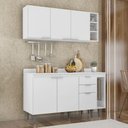 Ver imagem 2 de Armário de Cozinha com Tampo Cp08 140cm Pérola Branco Z34 - Mpozenato
