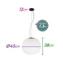 Ver imagem 2 de Pendente Cloud Globo Preto Vidro 45cm Studioluce PD1497 ST2431
