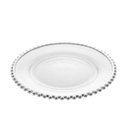 Ver imagem 2 de Prato Raso Em Cristal Wolff Pearl Branco Borda Prateada 28cm