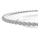 Ver imagem 6 de Prato Raso Em Cristal Wolff Pearl Branco Borda Prateada 28cm