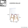 Cadeira Dallas Studio Metal Madeira Branco - 3