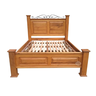 Cama Casal em Madeira de Demolição Modelo Almofadas Sudeste Rústico - 2