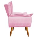 Ver imagem 2 de Kit 01 Namoradeira 02 Poltronas Suede Rosa Bebê