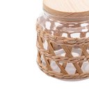 Ver imagem 2 de Pote de Vidro Borossilicato C/ Tampa em Madeira Sisal 520ml