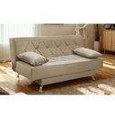 Ver imagem 1 de Sofá Cama 1,80m Istambul Suede Bege Mirra Decor