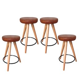 Kit 4 Banqueta Banco Pé Palito Média Cozinha Bar Balcão 60cm - 1