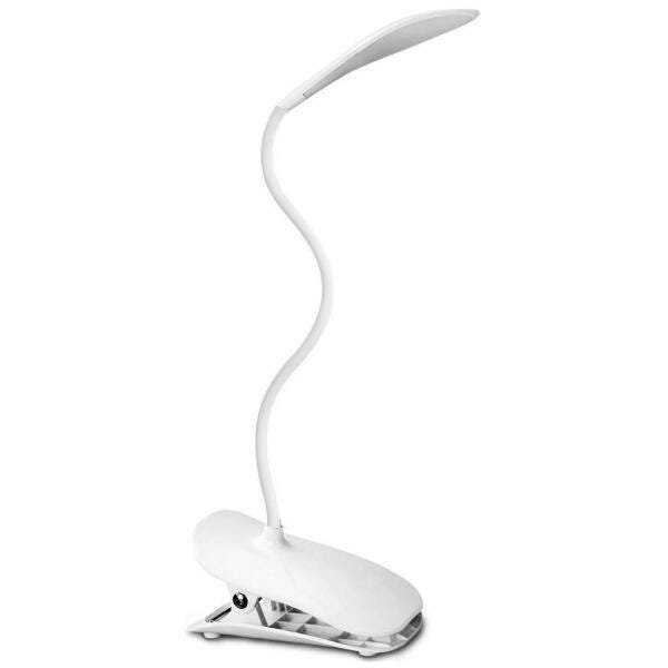 Luminária Articulada De Mesa Led Garra Branca MadeiraMadeira