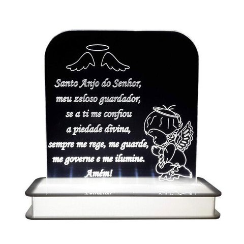 Luminária Oração Anjo da Guarda