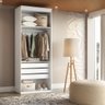 Closet Modulado sem Portas com Gavetas 90 Cm Mdf Lotus Belmax:branco - 2