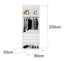 Ver imagem 3 de Closet Modulado sem Portas com Gavetas 90 Cm Mdf Lotus Belmax:branco