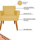 Ver imagem 6 de Kit 3 Poltronas Decorativa para Sala de Estar Cecília Suede Amarelo - Montanaris Decor Md Montanaris
