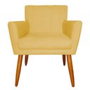 Ver imagem 2 de Kit 3 Poltronas Decorativa para Sala de Estar Cecília Suede Amarelo - Montanaris Decor Md Montanaris
