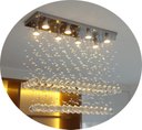 Ver imagem 1 de Luminária Plafon Teto Retangular Luxuoso para Sala de Jantar:100cm/bivolt
