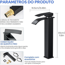 Ver imagem 3 de Torneira de Banheiro Monocomando Alta Alto Luxo 002T Preta