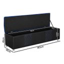 Ver imagem 4 de Kit Quarto Gamer Baú e Painel Fighter Usb 140cm Cama de Casal:preto e Azul