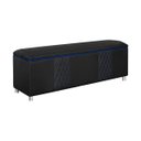 Ver imagem 6 de Kit Quarto Gamer Baú e Painel Fighter Usb 140cm Cama de Casal:preto e Azul